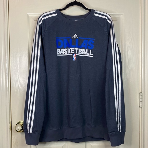 Official Adidas Dallas Mavericks Basketball NBA Warm-Up Pullover Sweatshirt XXL - Picture 1 of 5